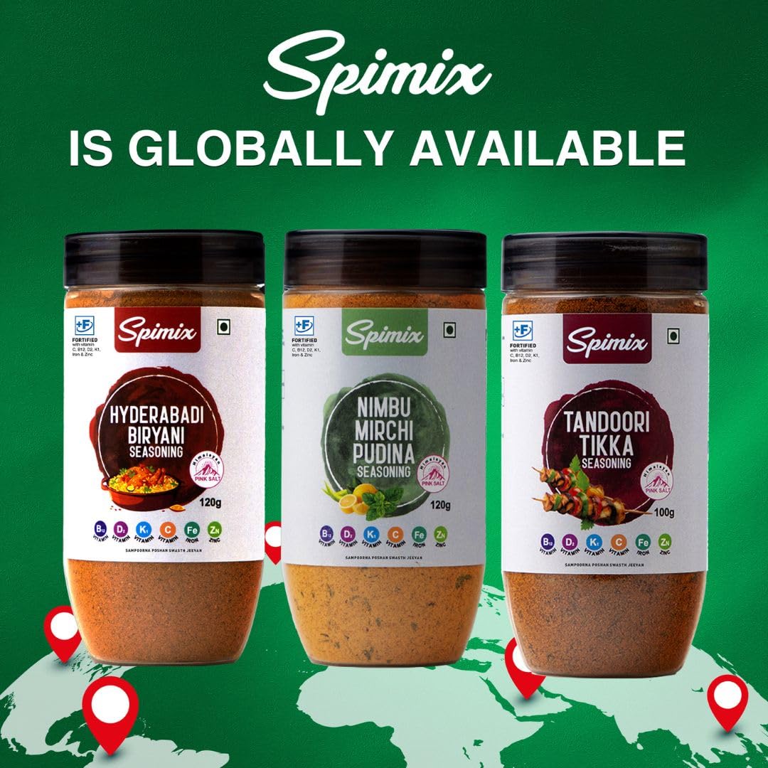 Spimix Indian Feast Combo | Hyderabadi Biryani, Tandoori Tikka & Nimbu Mirch Pudhina Seasoning With Vitamins