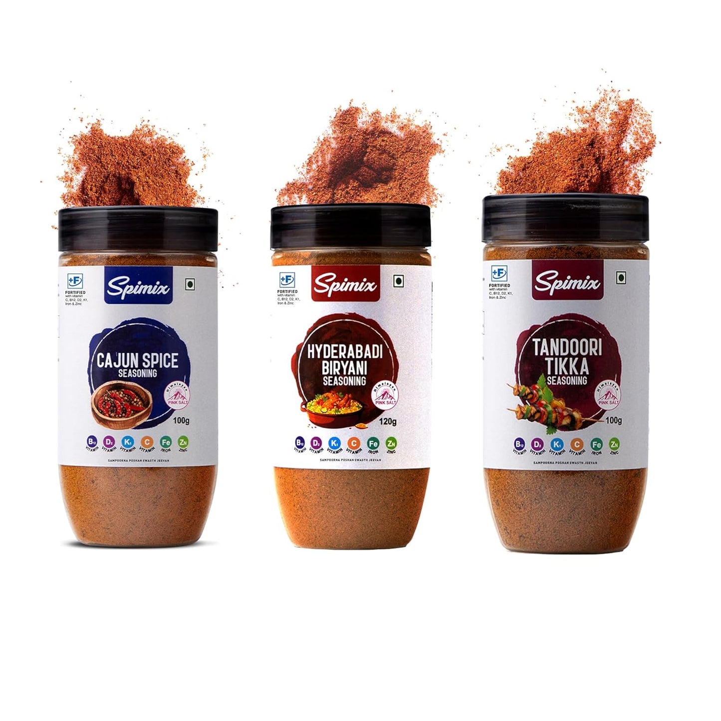 Spimix Desi Favorites Combo | Hyderabadi Biryani, Tandoori Tikka & Cajun Seasoning