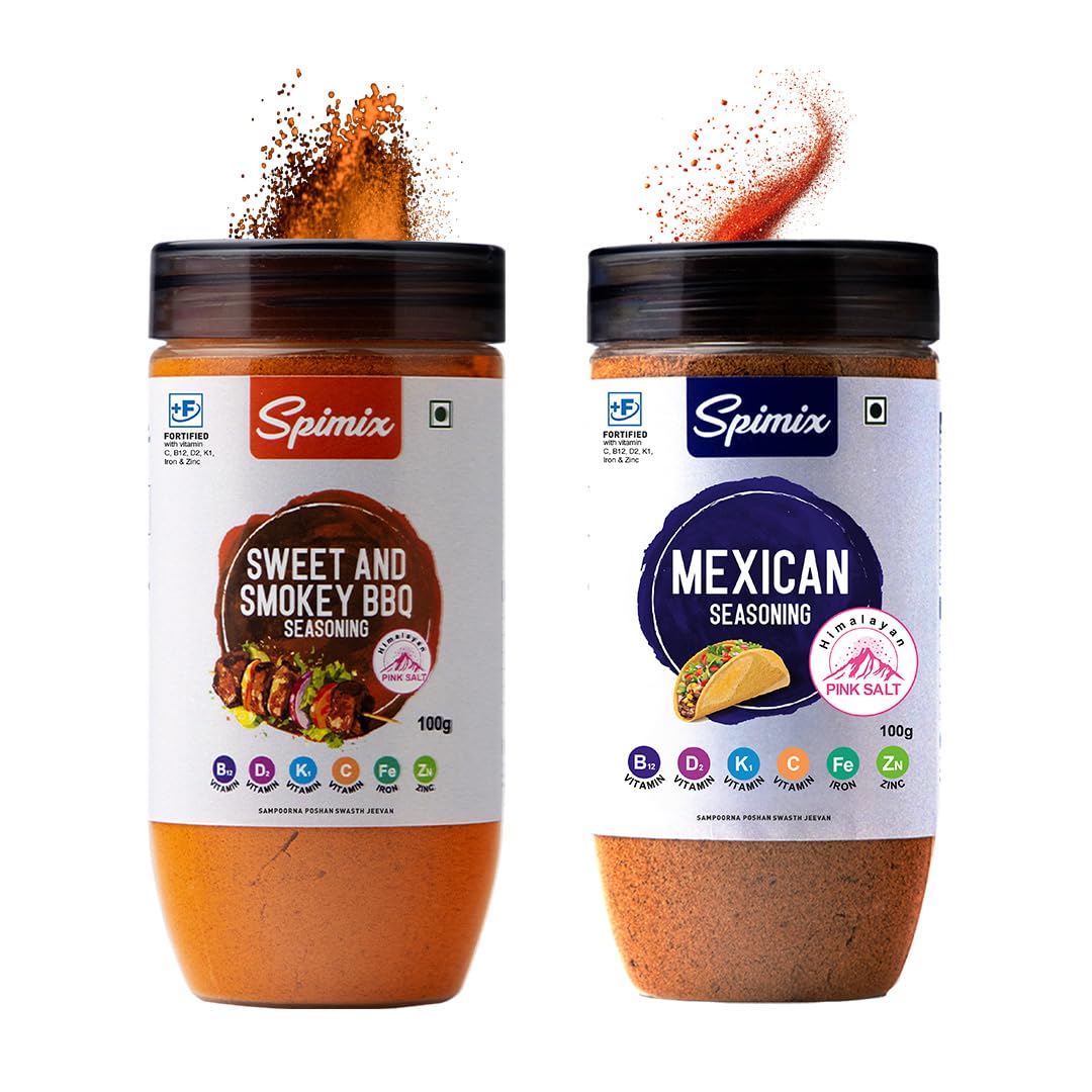 Spimix BBQ Lovers Combo | Sweet Smokey BBQ & Mexican Seasoning with Vitamins
