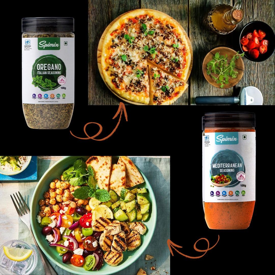 Spimix Herb & Aroma Duo | Oregano & Mediterranean Seasoning with added Vitamins