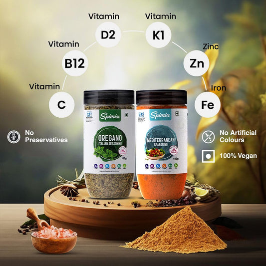 Spimix Herb & Aroma Duo | Oregano & Mediterranean Seasoning with added Vitamins