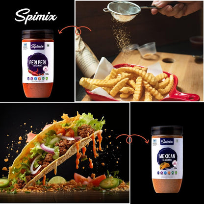 Spimix Snack Attack Duo | Peri Peri & Mexican Seasoning with vitamins