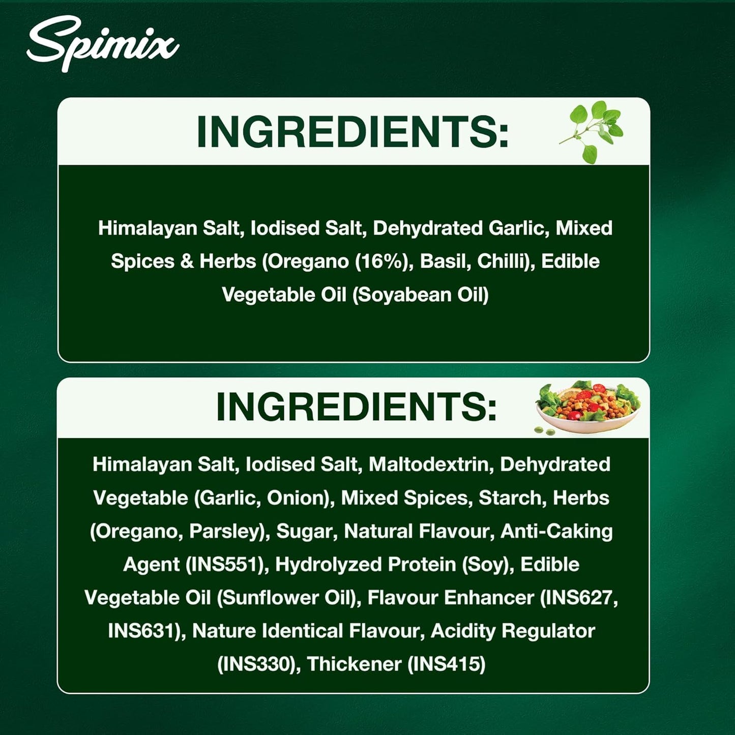 Spimix Herb & Aroma Duo | Oregano & Mediterranean Seasoning with added Vitamins