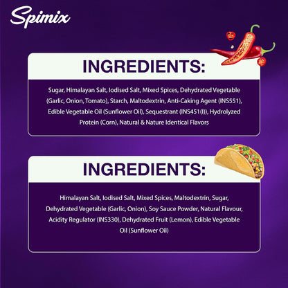 Spimix Snack Attack Duo | Peri Peri & Mexican Seasoning with vitamins