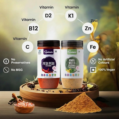 Spimix Combo | Nimbu Mirchi Pudina & Peri Peri Seasoning With Vitamins